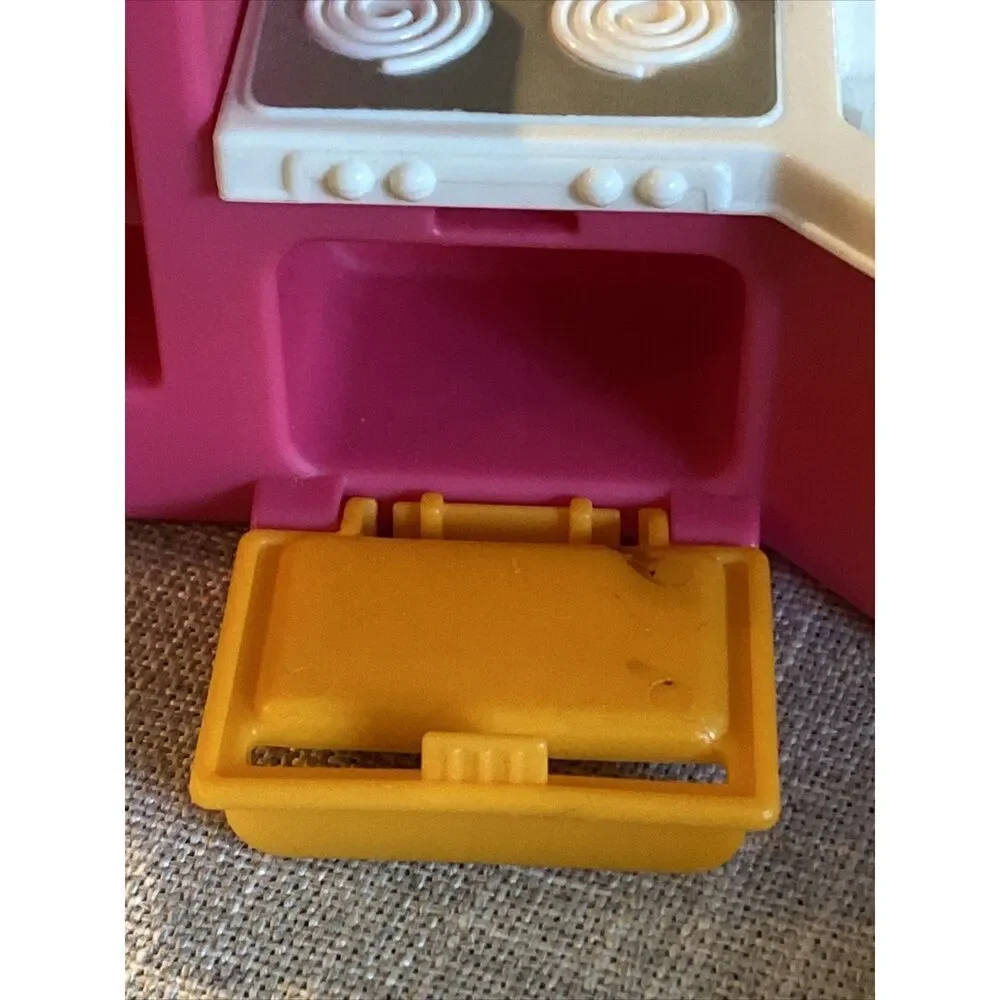 Fisher Price Loving Family My First Dollhouse Kitchen SINK STOVE FRIDGE NO DOOR